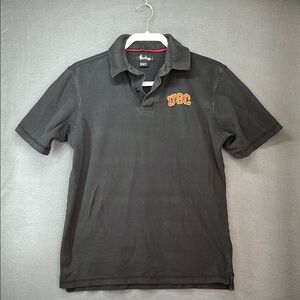Heritage USC Black Polo Shirt with Classic Collar‎